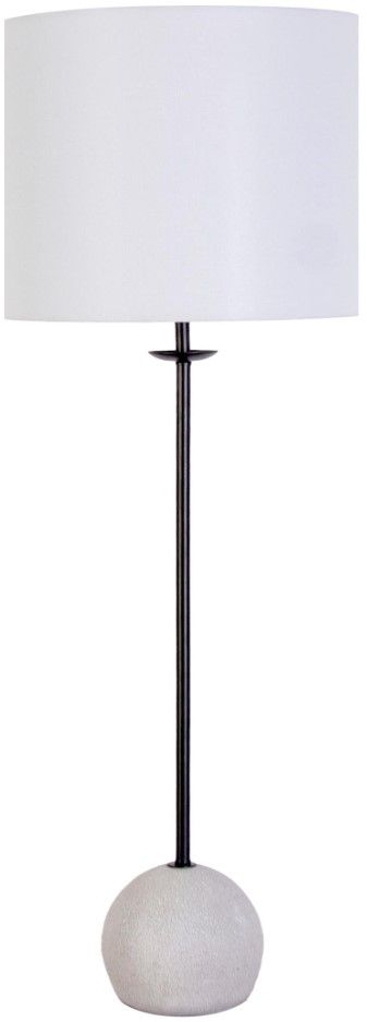 Classy Living 2-Piece Urban Sphere Matte Black Table Lamp Set-0