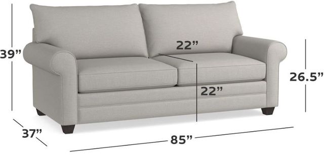 Bassett® Furniture Alexander Straw Roll Arm Sofa-1