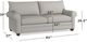 Bassett® Furniture Alexander Straw Roll Arm Sofa-1