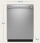 Cafe™ 24" Fingerprint Resistant Stainless Steel Top Control Built In Dishwasher-2