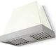 La Cornue CornuFé Euclid 36" Pure White Wall Mounted Range Hood with Satin Chrome Trim-0