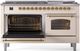 Ilve® Nostalgie II Series 60" Antique White Pro Style Dual Fuel Range-2