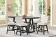 New Classic® Home Furnishings High Line 7-Piece White/Matte Brown Swivel Counter Dining Set-1