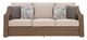 Signature Design by Ashley® Revare Beach Beige Fabric/Resin Wicker Outdoor Sofa-2