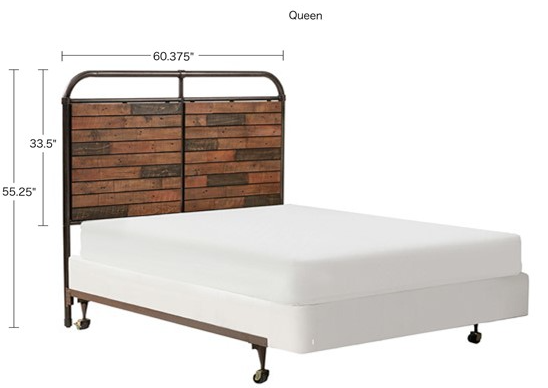 Olliix by INK+IVY Renu Light Brown Mulit/Gun Metal Queen Headboard-3