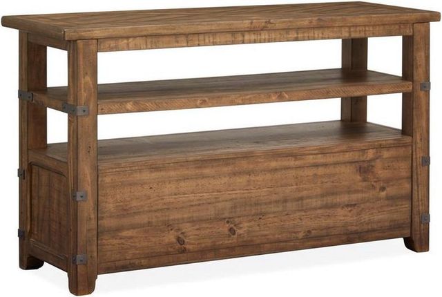 Magnussen Home® Chesterfield Farmhouse Timber Rectangular Sofa Table-2