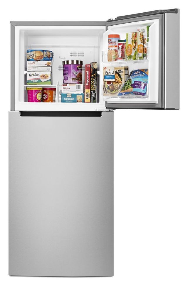 Whirlpool® 11.0 Cu. Ft. Top Freezer Refrigerator-Monochromatic Stainless Steel-1