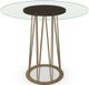 Amisco Customizable Calypso 42" Flat Edge Clear Glass Bar Table with 48" Tabletop -4