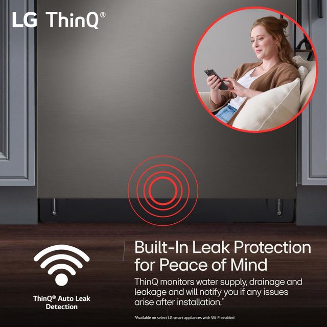 LG 24" PrintProof™ Black Stainless Steel Built In Dishwasher-10