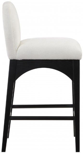 Meridian Furniture Waldorf Cream/Black Counter Stool-2