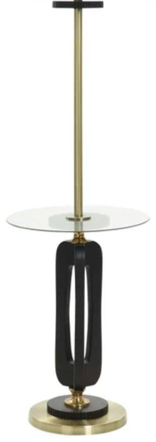 StyleCraft Beige/Gold/Optical Black Floor Lamp-2