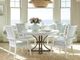 Tommy Bahama® Furniture Ocean Breeze Savannah White Dining Table with Burnished Pewter Base-1