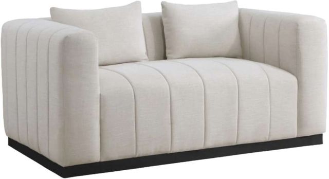 Meridian Furniture Lucia Beige Linen Textured Loveseat-0