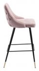 Zuo® Piccolo Pink Bar Chair-2