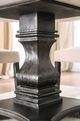 Furniture of America® Elfredo White Marble Round Dining Table with Antique Black Pedestal -3