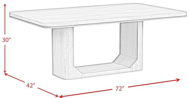 Elements International Rosalie Black 72" Dining Table-2