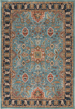 Karastan® Spice Market Deir Aquamarine 2' x 8' Runner Rug