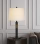 Cal® Lighting & Accessories Graham Black Leathrette Table Lamp-3
