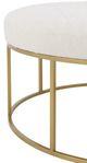 Fairfield® Customizable Soren Brushed Brass Round Ottoman-3