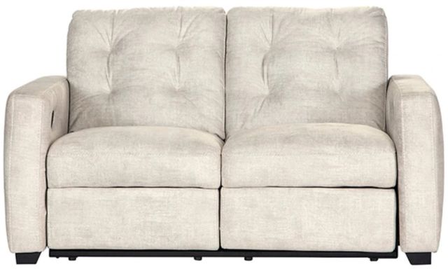Hughes Furniture® 53019 Supple Ivory Manual Reclining Loveseat-0