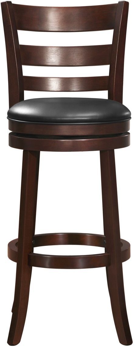 Homelegance® Edmond Black/Dark Cherry Swivel Bar Stool-2