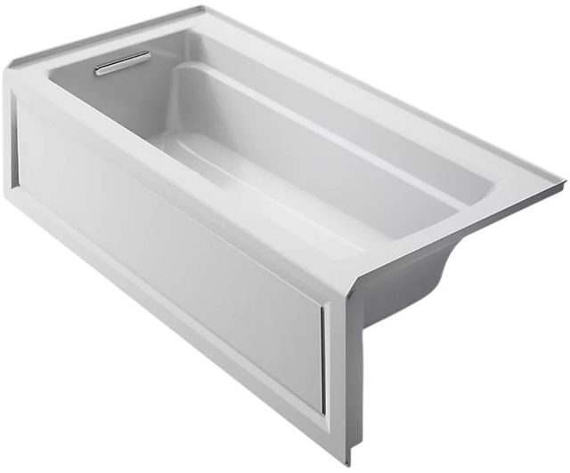 KOHLER® Archer® IceGrey 60" x 32" Alcove Bath with Bask® Heated Surface - Left Drain-0