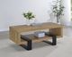 Coaster® Dinard Mango Coffee Table with Black Metal Base-1