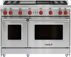 Wolf® 48" Stainless Steel Pro Style Natural Gas Range