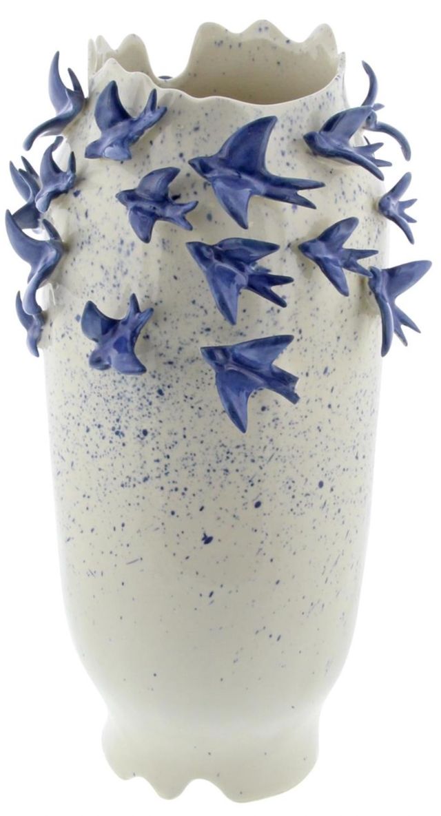 Deco Marche White 11” Bird 3D Vase-0