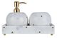 A & B Home 3-Piece White Marble Bath Set-2
