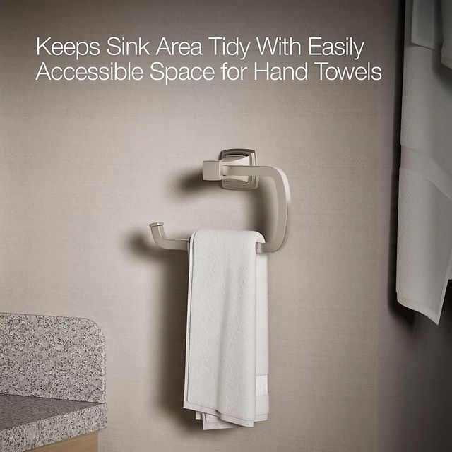 KOHLER® Riff® Vibrant Brushed Nickel Towel Ring-3