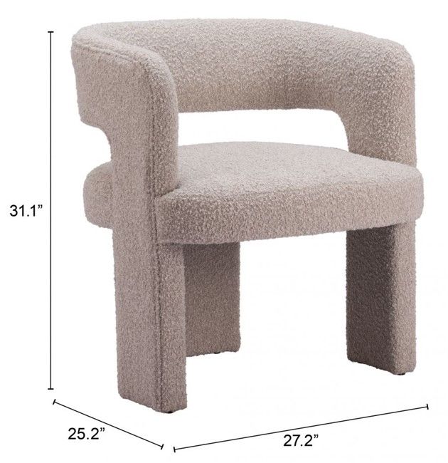 Zuo® Modern Java Sandy Beige Accent Chair-1