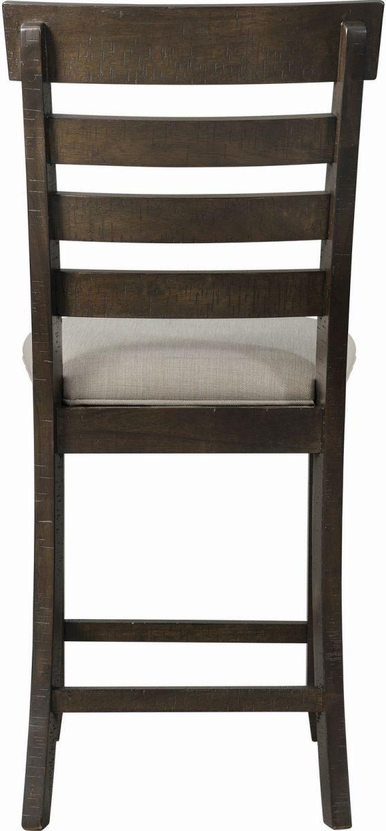 Elements International Colorado Beige/Charcoal Counter Height Dining Side Chair-3