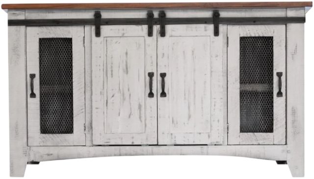 International Furniture Direct Pueblo White 60" TV Stand-0