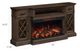 Twin Star Home Hamilton Brown 70'' Media Mantel with Panoglow Electric Fireplace-2