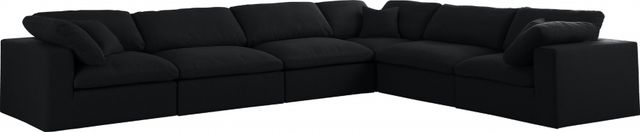 Meridian Furniture Serene 6-Piece Black Modular Sectional-0