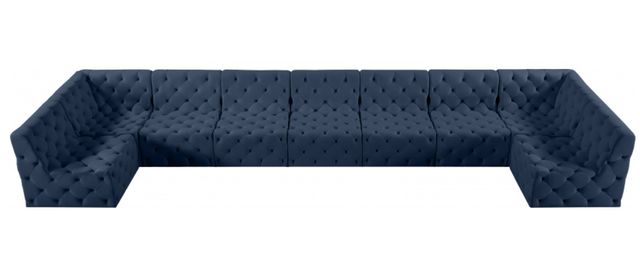 Meridian Furniture Tuft 9-Piece Navy Modular Sectional Set-1