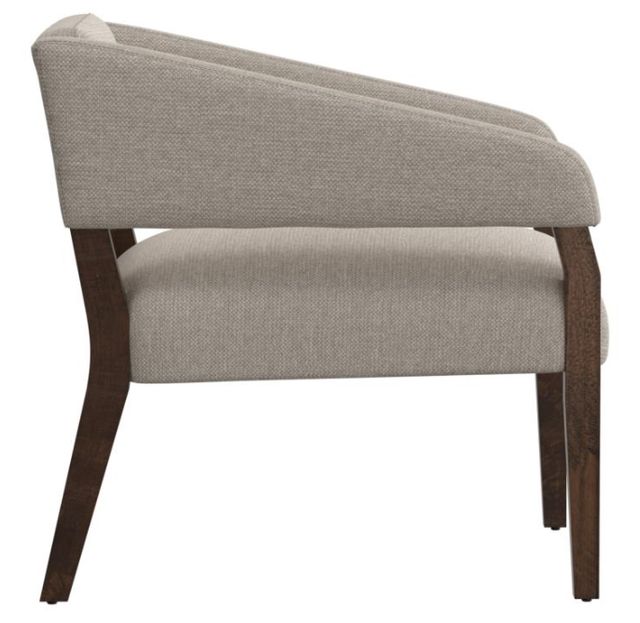 International Furniture Direct Murcia Beige/Lacquer Brown 32" Accent Chair-2