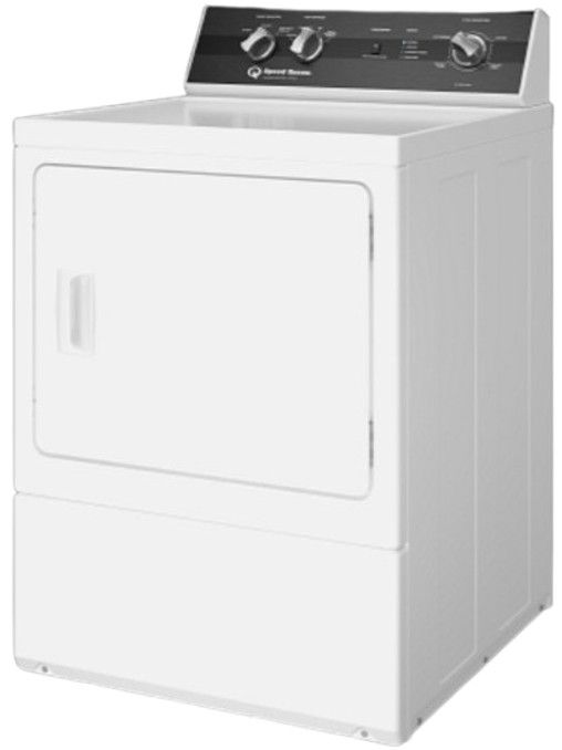 Speed Queen® DR3 7 Cu. Ft. White Gas Dryer-1
