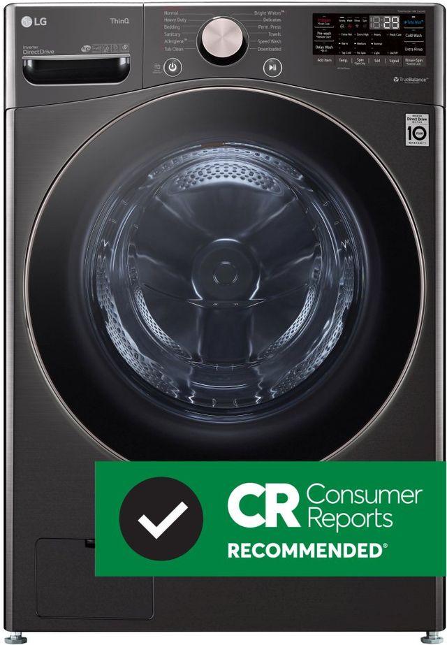 LG 4.5 Cu. Ft. Black Steel Front Load Washer-2