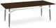Amisco Customizable Link Walnut Veneer Dining Table with Tapered Steel Legs-0