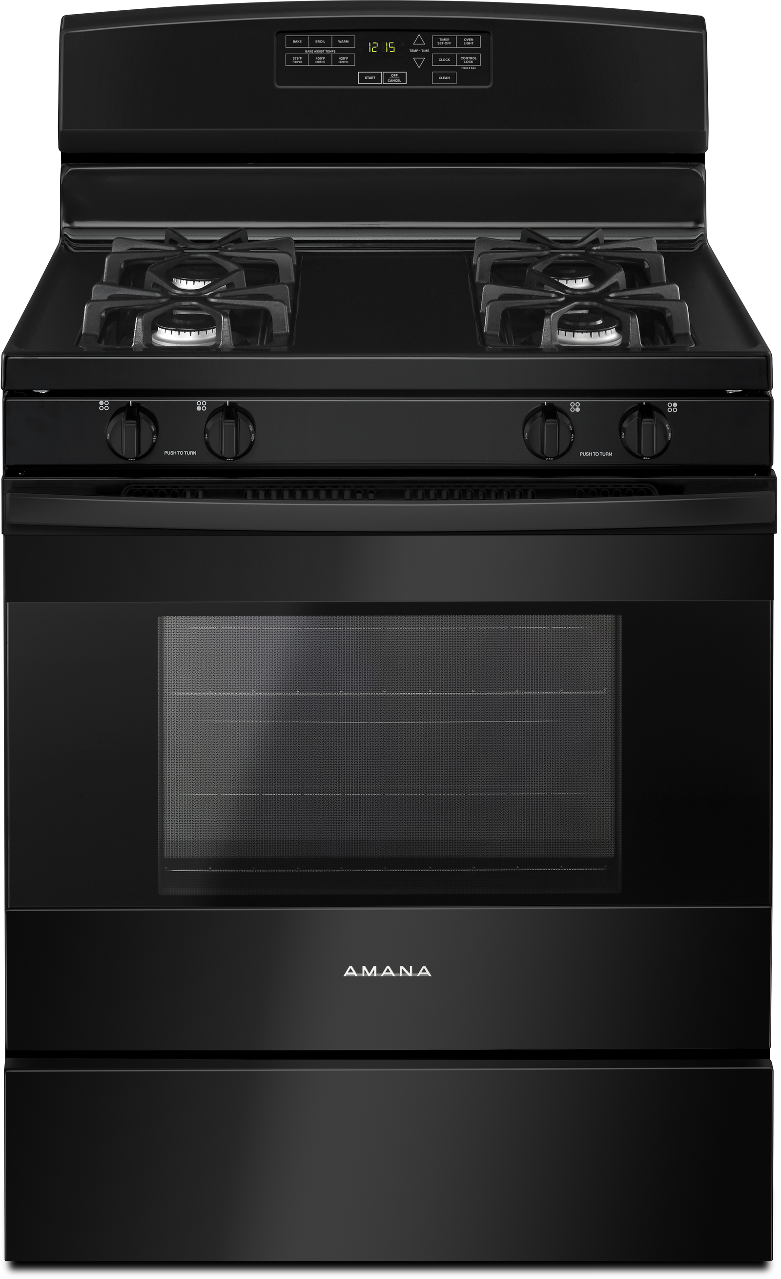 Amana® 30" Black Freestanding Gas Range