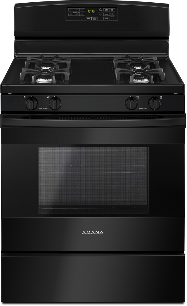 Amana® 30" Black Freestanding Gas Range-0