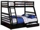 Furniture of America® California Black Twin/Full Bunk Bed-0