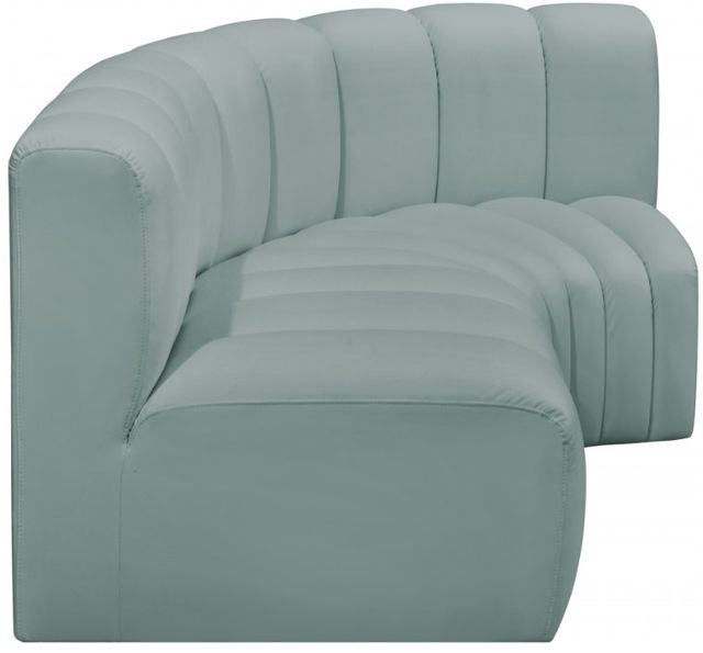 Meridian Furniture Arc 3-Piece Mint Green Vegan Leather Sectional-2