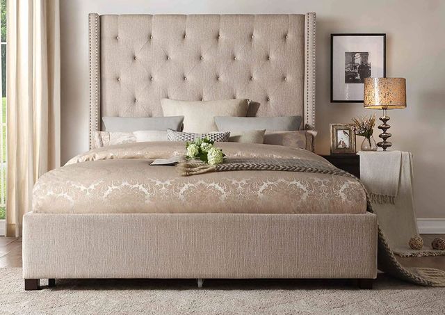 Homelegance® Fairborn Beige Full Platform Bed-1