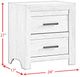 Elements International Eleanor Mocha Gray Nightstand -2