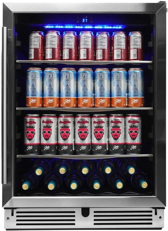 Danby® 24" 5.7 Cu. Ft. Black Stainless Steel Built-In Under Counter Beverage Center-0