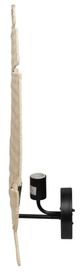 Crestview Collection Yardley White Wicker Leaf Wall Sconce-1