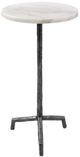 Uttermost® Puritan White Drink Table with Rustic Aged Black Base-3